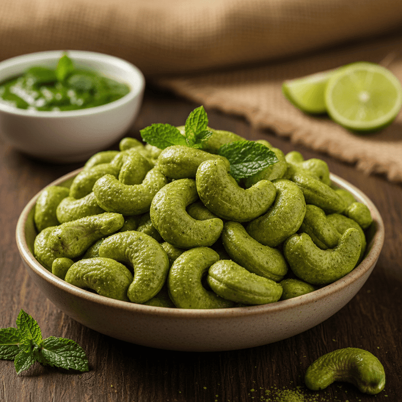 Maa Roots Pudina Cashews 200g | Mint Flavoured Konkan Cashews | Premium Whole Kaju | Refreshing & Savoury Gourmet Snack view 4