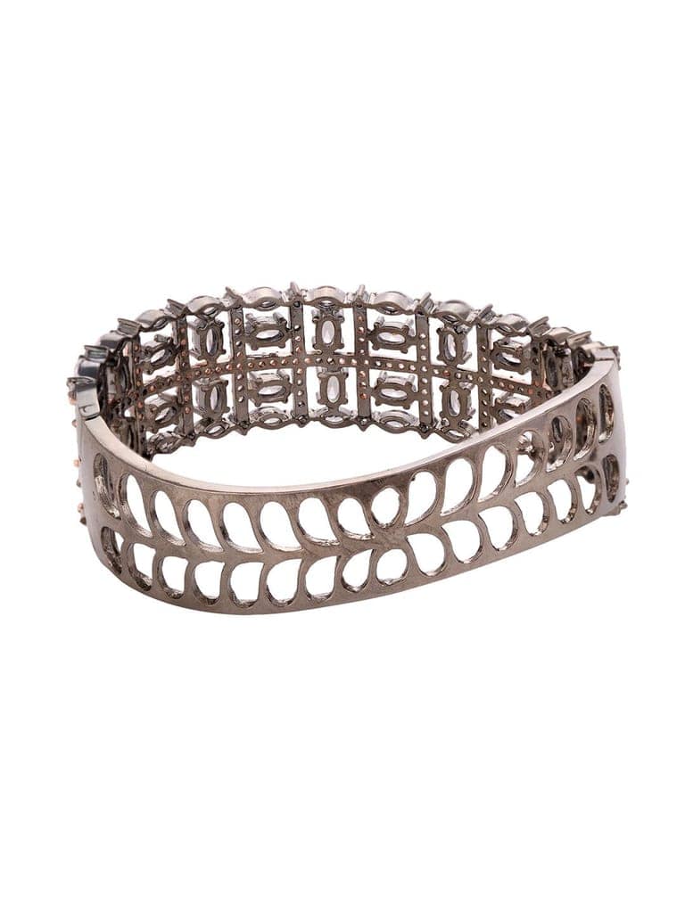 Rose Gold & Gun Metal Plated AD Bangle Bracelet view 5