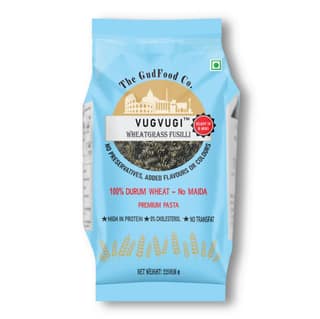 The GudFood Co VUGVUGI Wheatgrass Fusilli Durum Wheat Pasta No maida