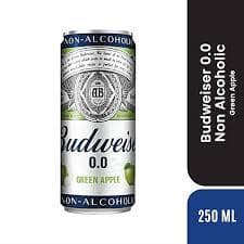 Budweiser 0.0 Non-Alcoholic Beer, 330 Ml Can