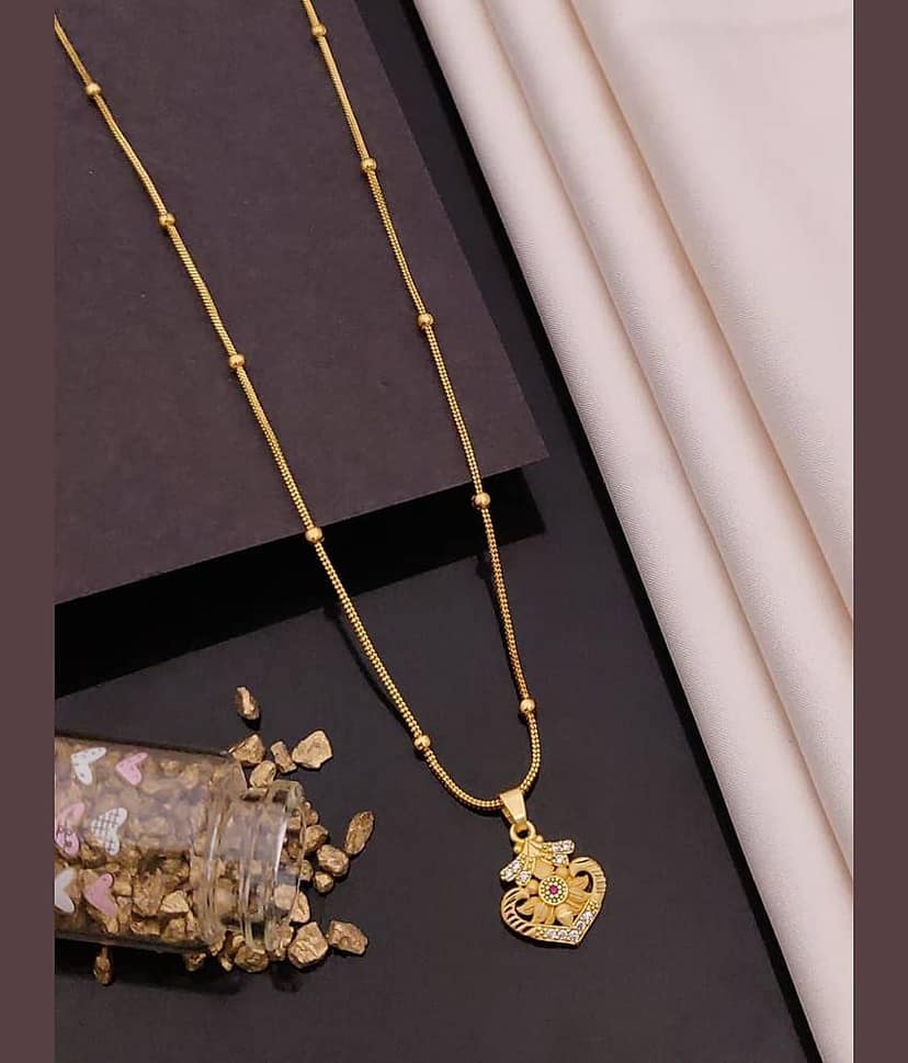 Shivay Fashion Golden Pendant ( Pack of 1 )