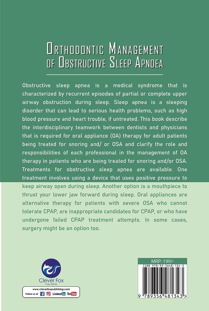 Orthodontic Management of Obstructive Sleep Apnoea [Paperback] Dr. NAJIBA AKBAR view 2