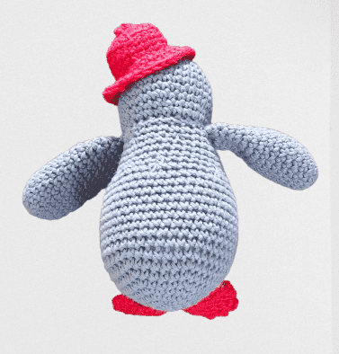 Adorable Penguin Crochet Stuffed Toy view 2
