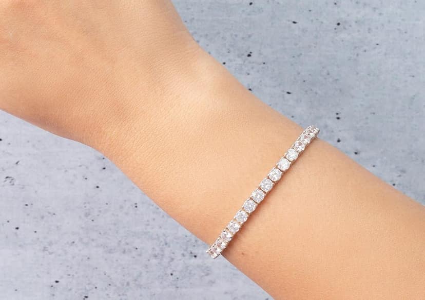 Charming Round Tennis Bracelet view 4