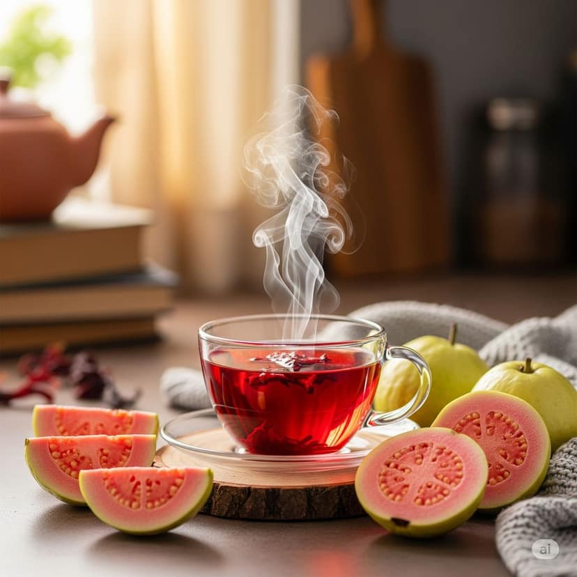 Stanes Red Bliss Hibiscus Guava Herbal Infusion Dips | 25 Single Serve Dip Bags | Pack of 1 view 3