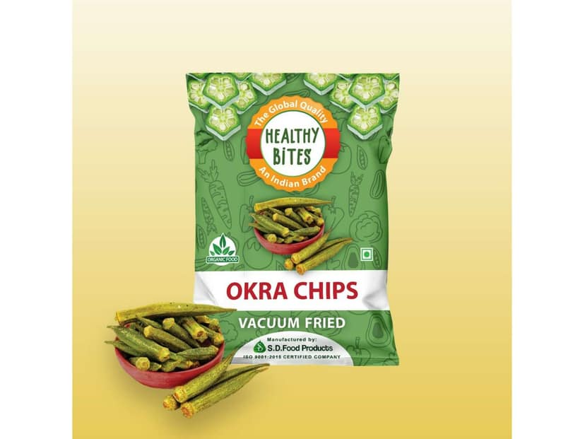 Vacuum Fried Okra Chips | 45 G | PACK OF 3