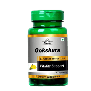 Cipzer Gokshura (30 Capsules): Boost Stamina, Vitality & Urinary Health Naturally! Pure Ayurvedic Strength for Men & Women