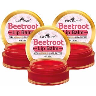 PARK DANIEL Premium Beetroot Lip Balm - Enriched With Vitamin E & Mango Butter- For Lightening the dark Lips, Lip Care for Dry & Chapped Lips Combo pack of 3 Jars of 08 gms(24 Gms) Beetroot (Pack of: 3, 24 g) view 2
