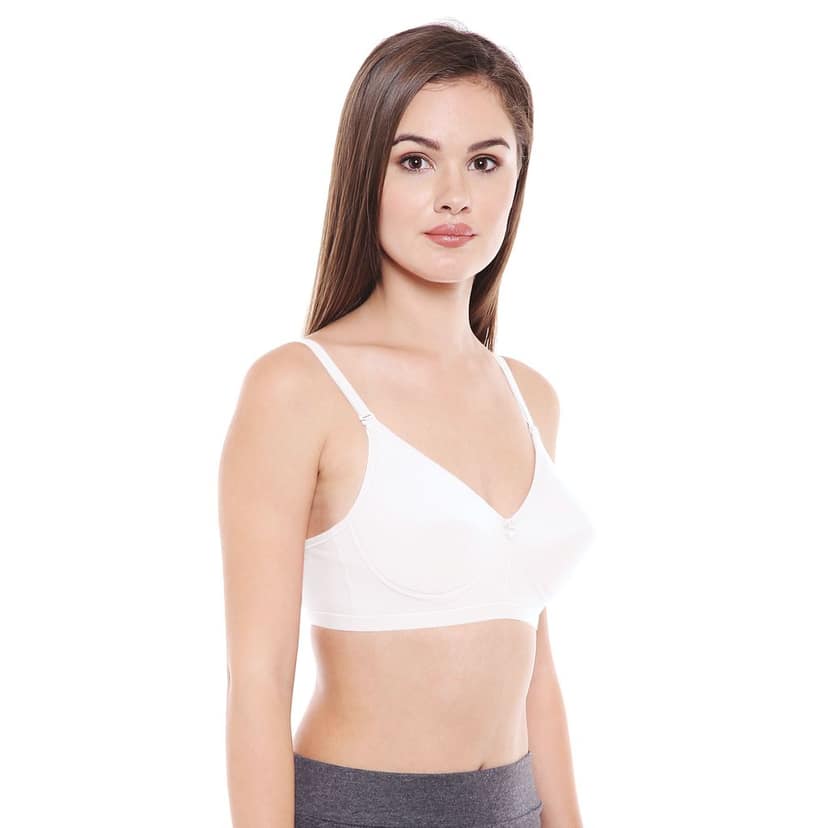 Bodycare Women Cotton Full Coverage Lightly Padded Regular Bra 1574-White view 4