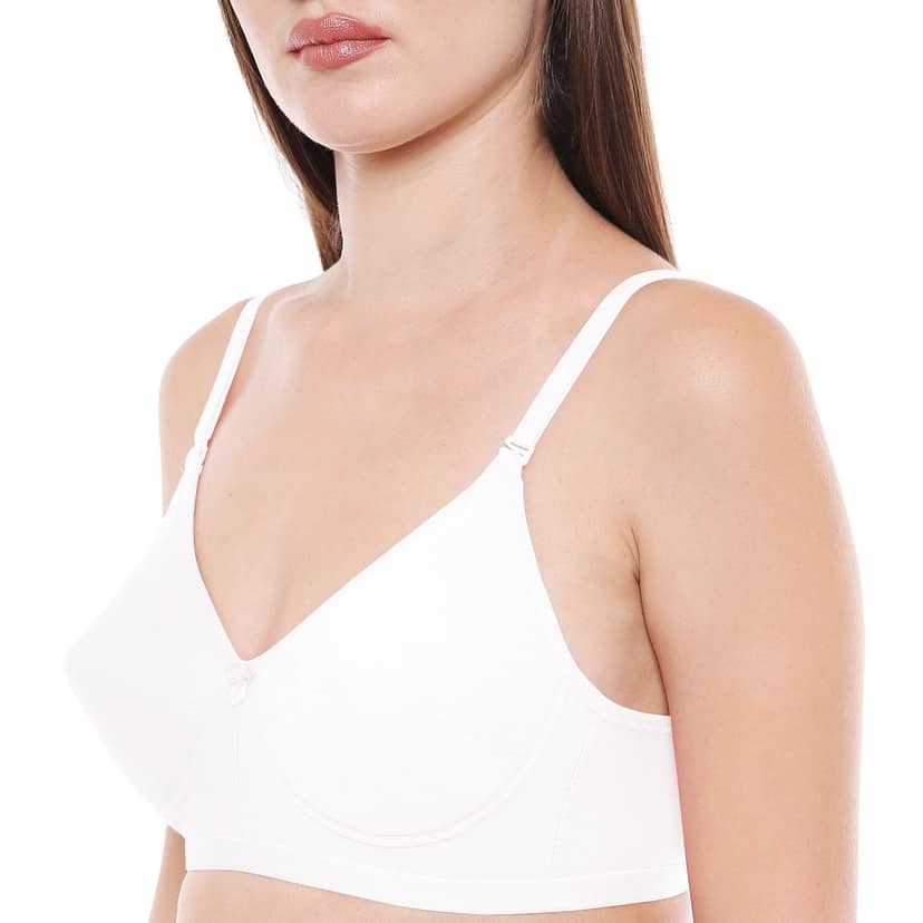 Bodycare Women Cotton Full Coverage Lightly Padded Regular Bra 1574-White view 5