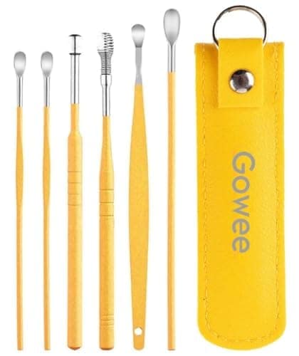 The Force Behind Your Health Ear Cleaning Kit Steel Ear Cleaner Reusable Ear Wax Remover Tool Kit Set With Storage Pack, Ear Curette Cleaner And Spring Ear Buds Cleaner 6 Pcs Set (MULTICOLOUR)( PACK OF 1 ) view 2