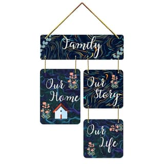 Charmor Family Decorative Wooden Wall Hanger for Living Room | Bedroom | Home Decor | Office | Gifts (WH2919)
