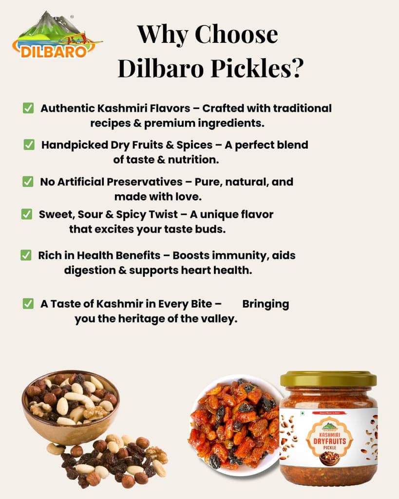 Dilbaro Kashmiri Dry Fruits Pickle – 250g view 3