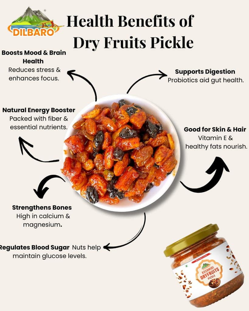 Dilbaro Kashmiri Dry Fruits Pickle – 250g view 4