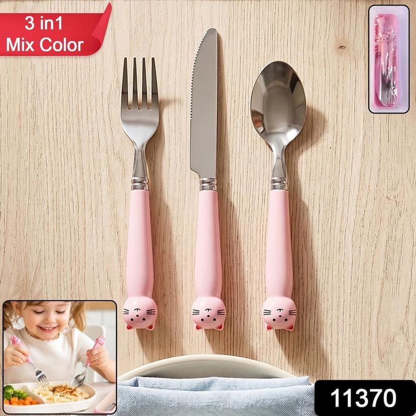 Kids Stainless Steel Cutlery Set – Safe, Durable & Portable view 2