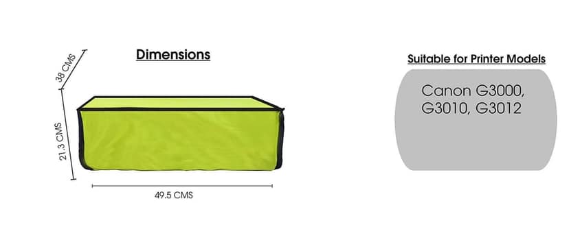 Palap Super Premium Dust Proof Printer Cover for Canon G3000, G3010, G3012 (Green, 49.5 x 38 x 21.3 cm) view 6