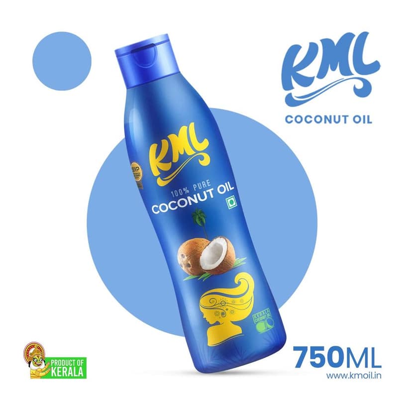 KML 100% Pure Coconut Hair Oil (750 ml) view 3