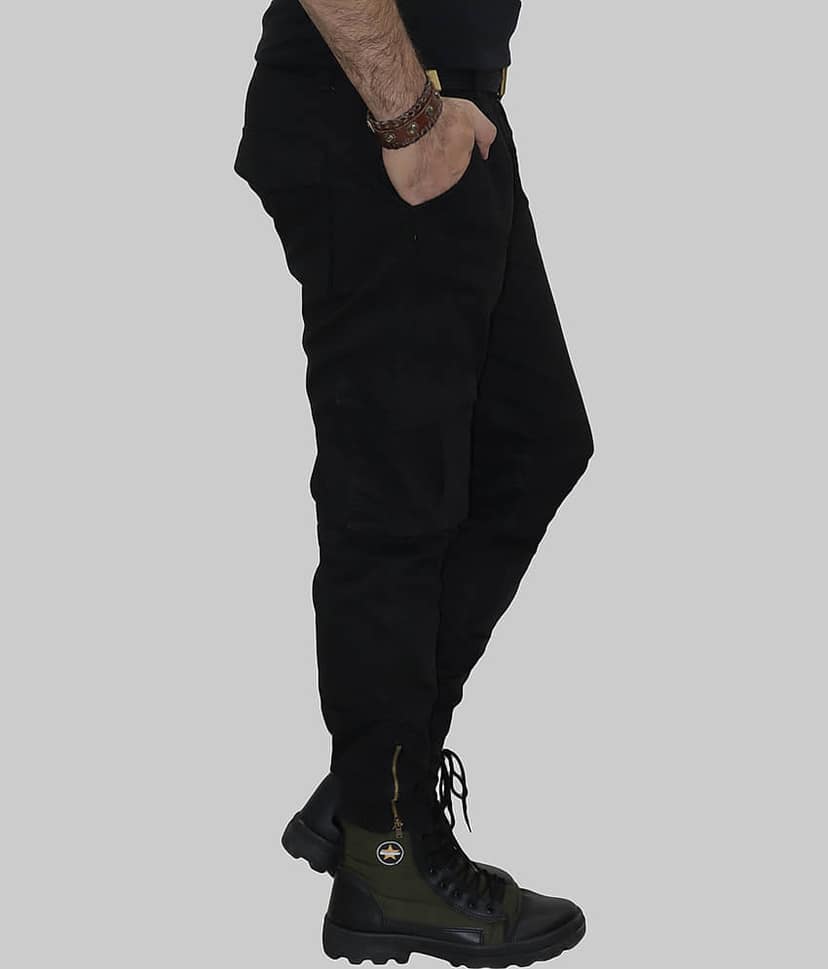 Urban Legends Regular Flat Men's Cargos - Black ( Pack of 1 ) view 2