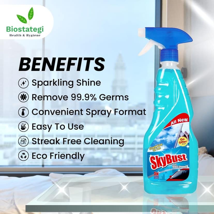 Skybust Glass Cleaner 500ml Pack 3 view 6
