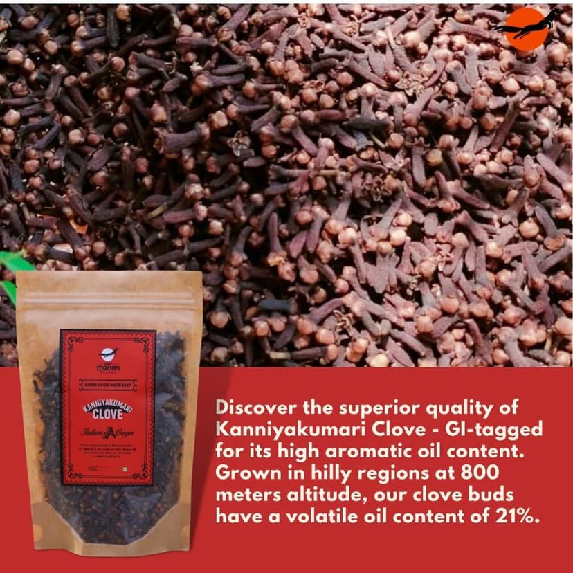 Nilgiri Marten Kanniyakumari Cloves (Laung), GiTagged, 21% Oleoresin Content view 3