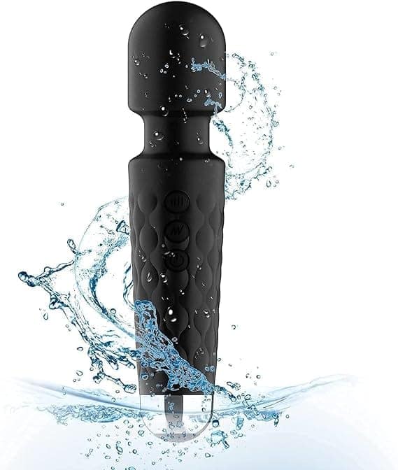 Rechargeable Electric Handheld Massager for Personal Use – Black view 2