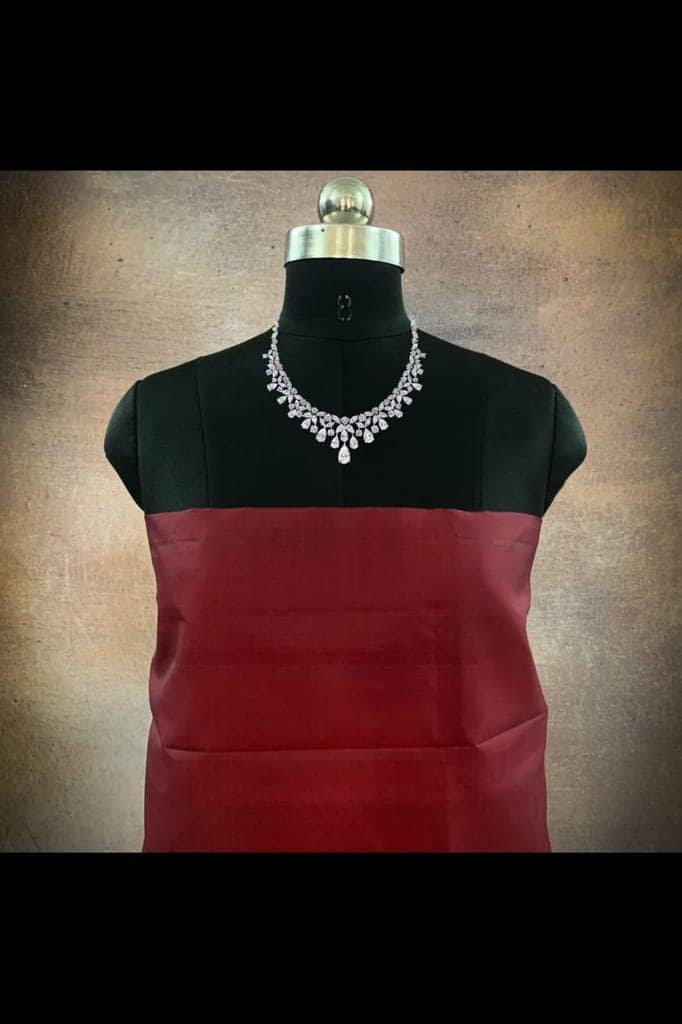 Navasaarigai Handloom Raw Silk Fabric for Women Unsittched Kurtis/Salwar Shawl Material- Dark Red Color (3Meters) view 2