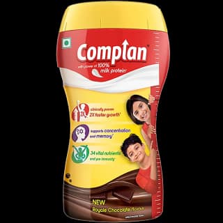 Complan Nutrition & Health Drink - Improves Concentration & Memory, Royale Chocolate Flavour, 500 G Jar