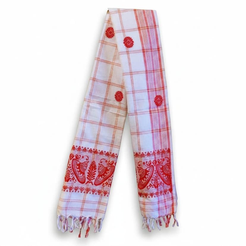 Traditional Assamese Gamosa