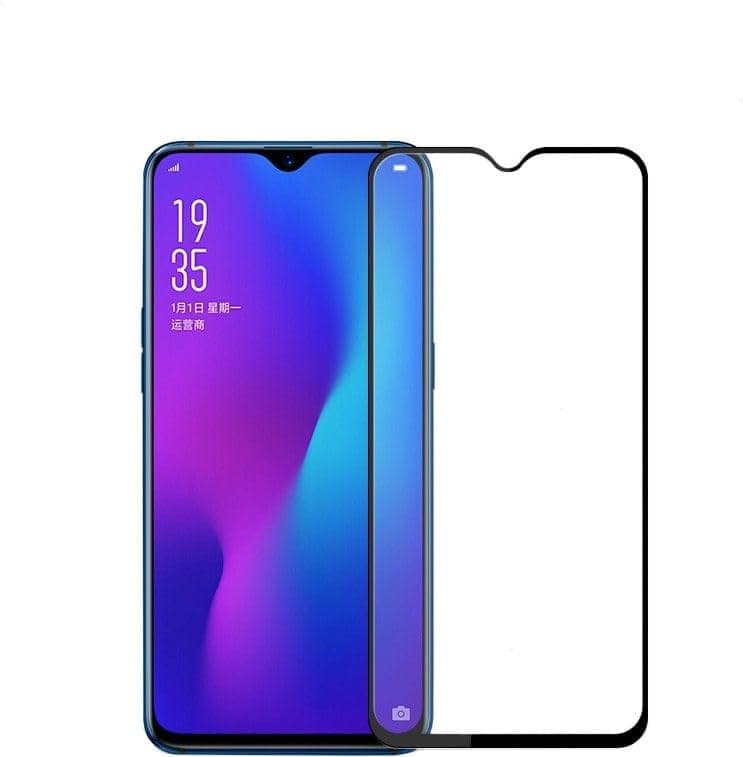 PLUGTECH Advanced Tempered Glass With Anti-Explosion 9H Hardness Edge-To-Edge Coverage Screen Guard for OPPO A7