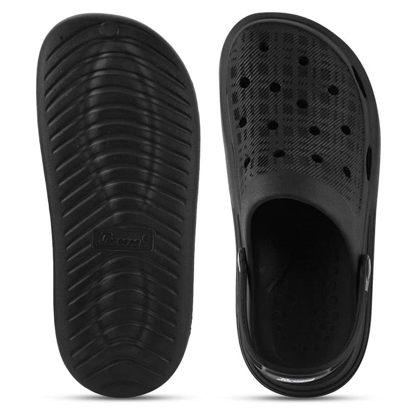 Paragon Black Easy-to-wear Easy-to-wash Lightweight Clogs for Men view 5