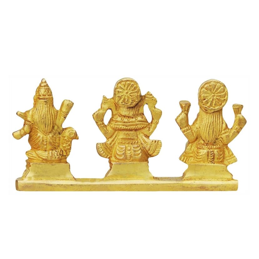 Brass Showpiece Lotus With Ganesh God Idol Statue (BSMAS664) view 3