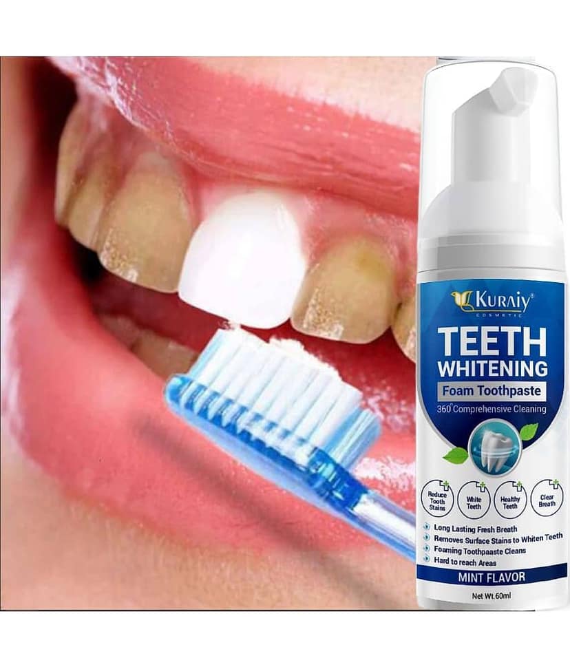 KURAIY Teeth Whitening Oral Hygiene Breath Toothpaste Foam 60ML