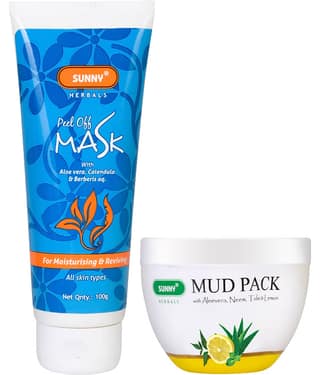 SUNNY HERBALS - Skin Revitalising pack-Peel off Mask 100g With Mud Pack 150g