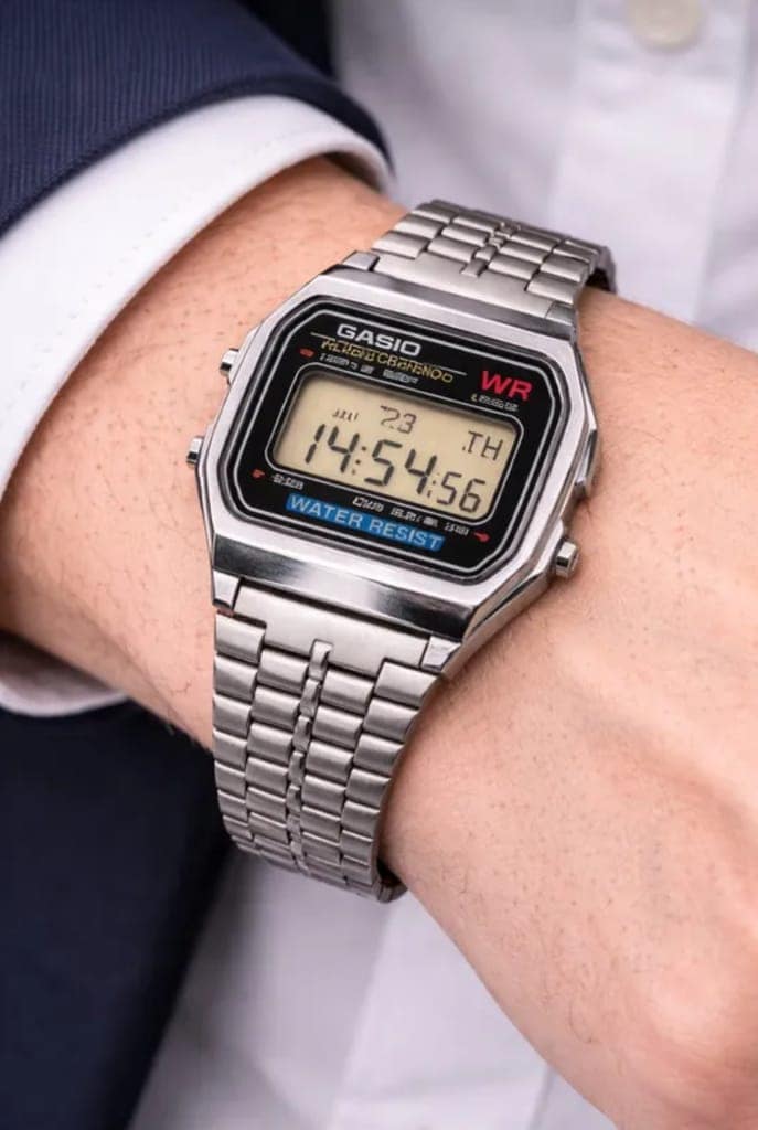 Classic Silver Digital Wrist Watch view 4