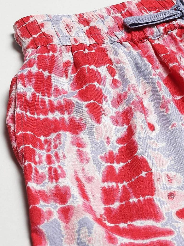 Women Pink Tie & Dye Regular Shorts view 6