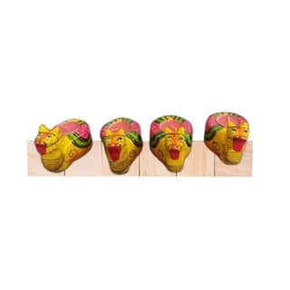 Wooden Colourful Tealight Candle Holders Camel (Set of 2)