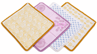 Premium Cotton Handkerchief Set | Pack of 4 | Soft & Reusable Everyday Handkerchiefs.
