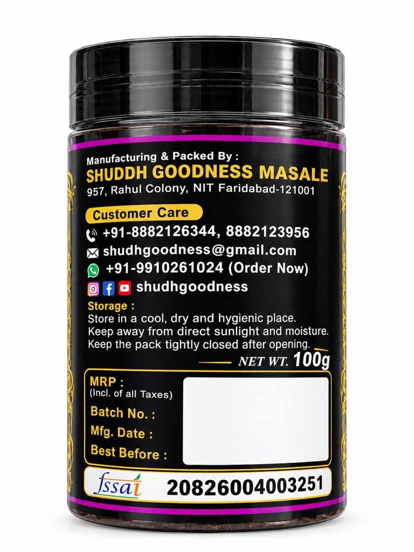 Shuddh Goodness Chaat Masala Powder 100g view 2