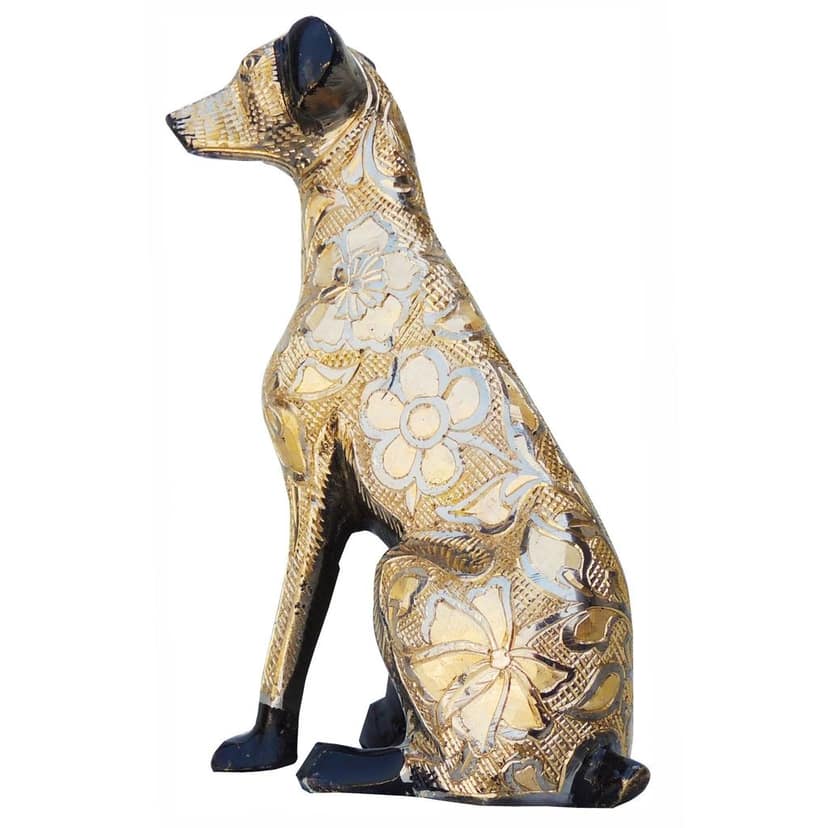 Brass Showpiece Dog Statue (ANMAS048 C) view 2