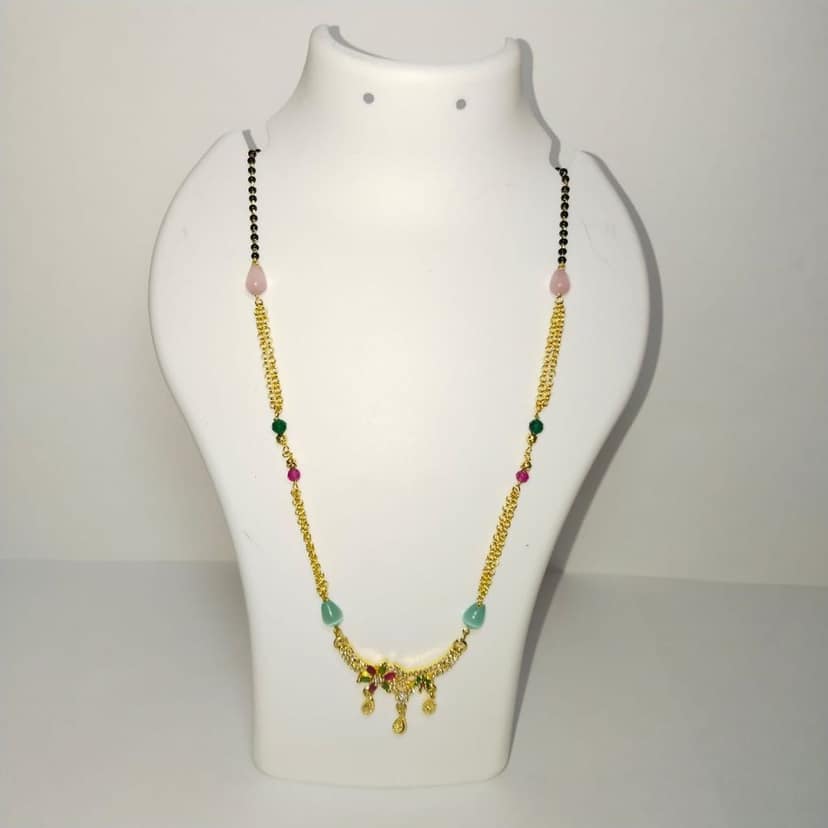 Gold Plated Traditional Mangalsutra Necklace view 3