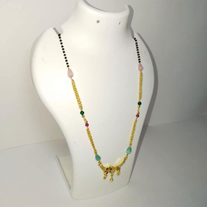 Gold Plated Traditional Mangalsutra Necklace view 4