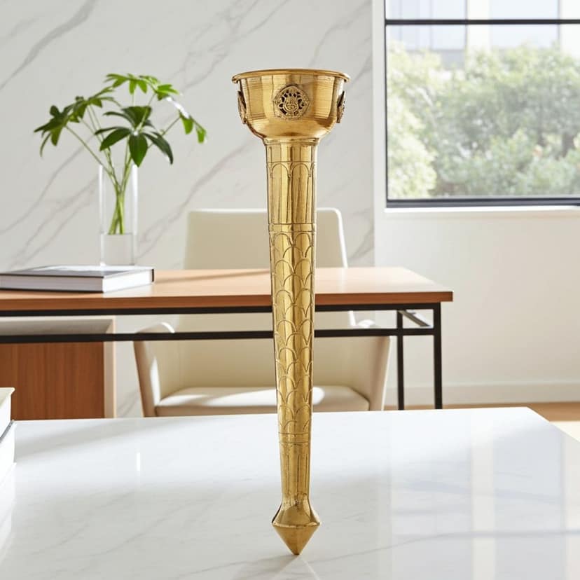 Brass Showpiece Mashal, Height : 18 Inch (BSMAS1435 F)