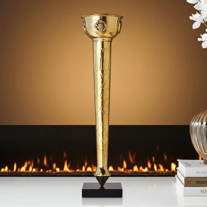 Brass Showpiece Mashal, Height : 18 Inch (BSMAS1435 F) view 2