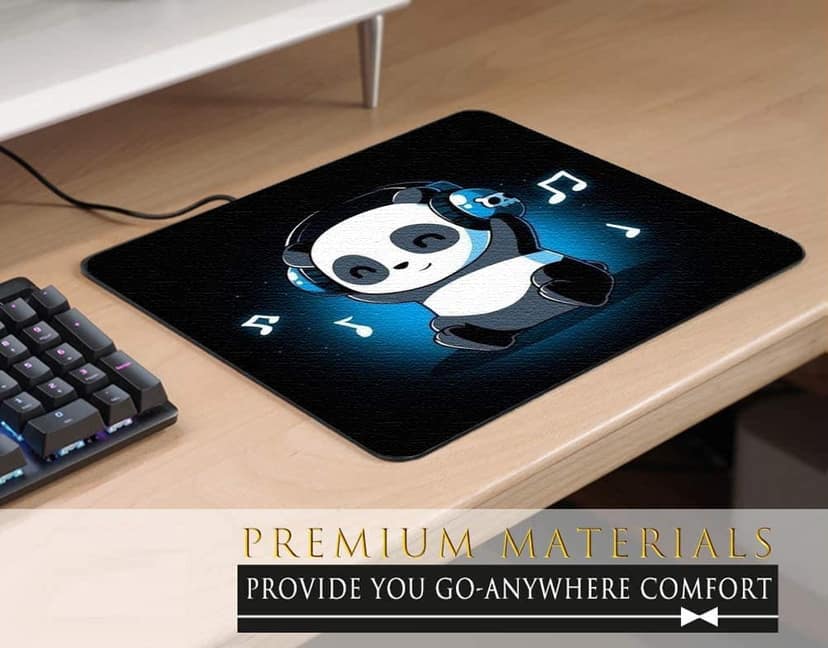 Panda Animal Music Headphone Pattern Printed Mouse pad for PC / Printed Mouse Pad – Gaming Mouse Pad for Laptop/Computer (Gifts for Men/Women/Girl/Boys)( Pack of 1 ) view 3
