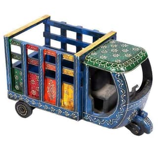 Wooden Hand Painted Taxi/Toy [pack of 2]