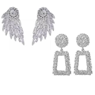 Heavenly Extravaganza Earrings Combo Set of 2 Stylish Lightweight Jewelry for Women