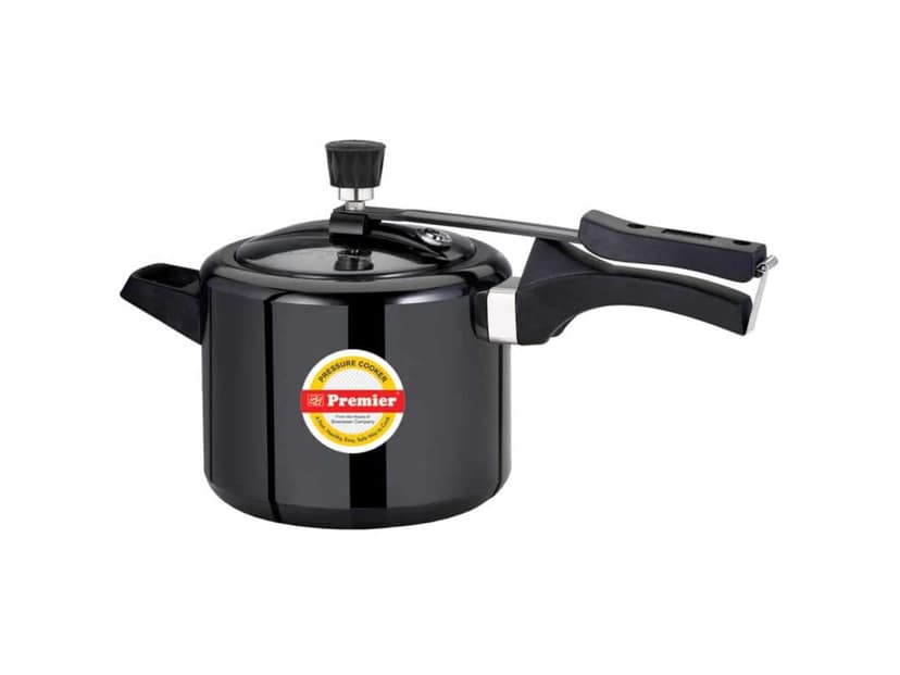 Premier Trendy Black Aluminum Inner Lid Pressure Cooker - 5LTR view 2