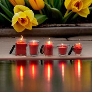 Glass Jar Candle with Cap for Home Decoration | Diwali Candle | Decorative Candle | Organic SOYA Wax Candle | 44 Hrs Burn Time | Pack of 5