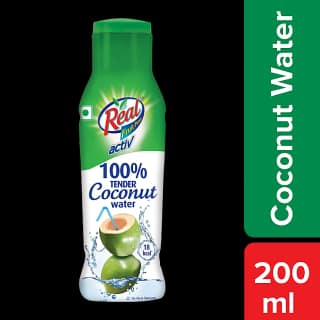 Real Activ 100% Tender Coconut Water/Nariyal Pani, 200 Ml