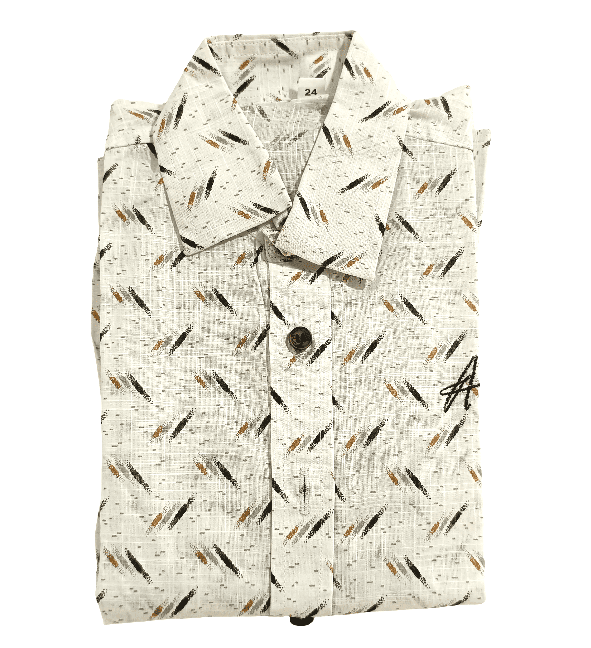 Boys' Casual Abstract Print Cotton Blend Shirt